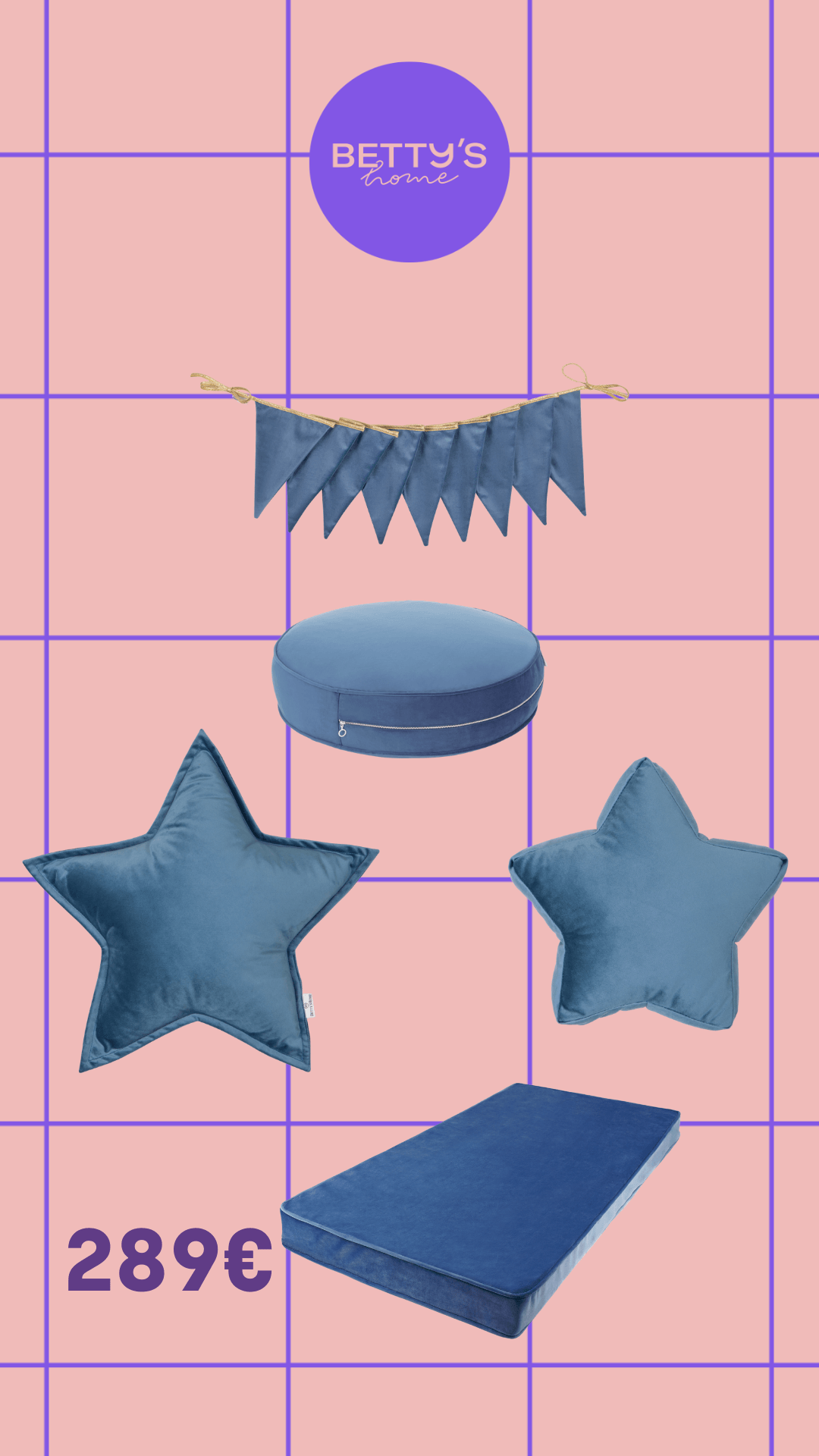 Blue Room Deco Set - www.bettyshome.com