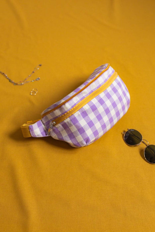 Hip Pack City | Fanny Pack | Gingham | Lilac - www.bettyshome.com